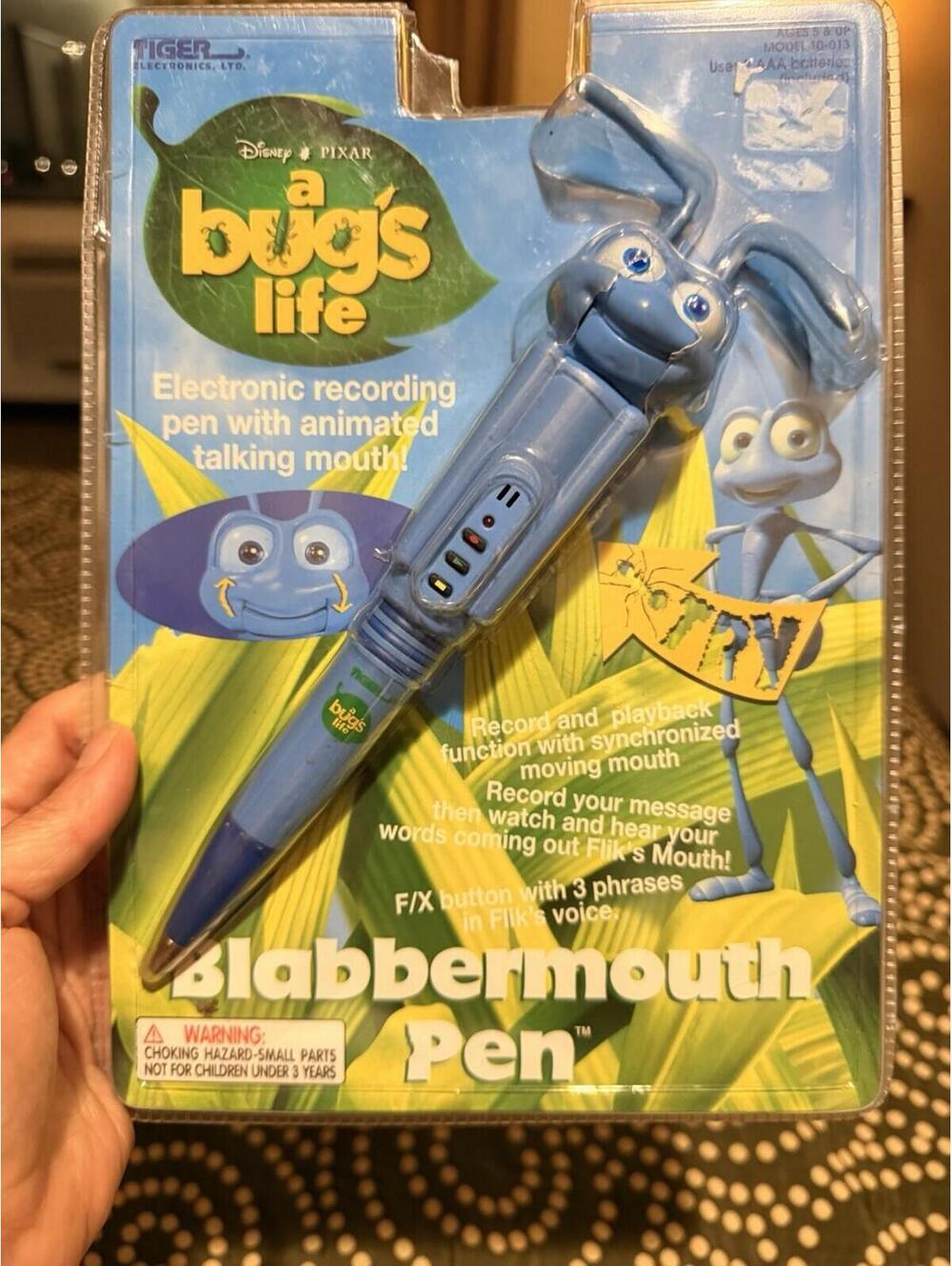 A Bug's Life Flik Blabbermouth Tiger Electronics Pen Pixar Talking Pen Recorder